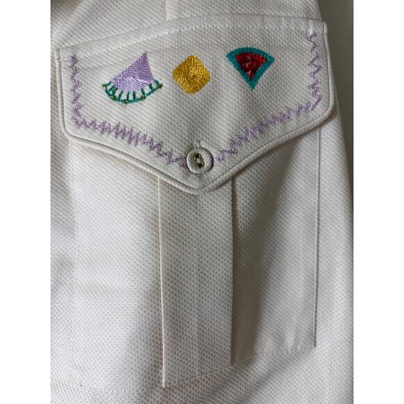 Alemais Off White Paisley Embroidered Cotton Button Up Maxi Skirt Sz 4 - Picture 4 of 11